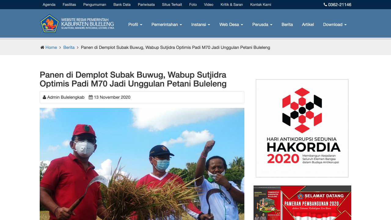 Website Resmi Pemerintah Kabupaten Buleleng