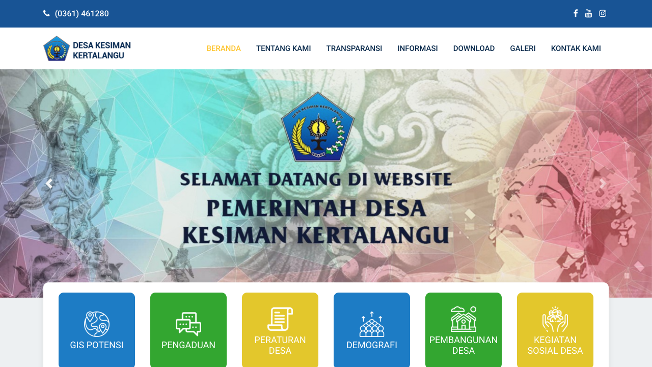 Website Desa Kesiman Kertalangu